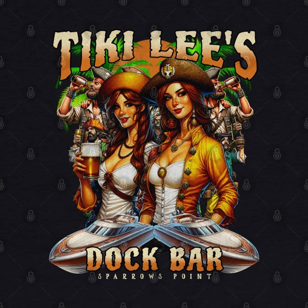 Tiki lee's Dock Bar Sparrows Point Bar Pirate Girls by Joaddo